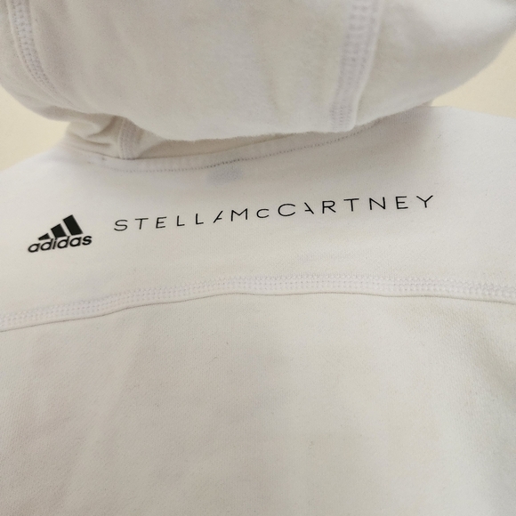 ADIDAS BY STELLA MCCARTNEY FUTUREPLAYGROUND CROPPED HOODIE WHITE SIZE XXS - Picture 10 of 12
